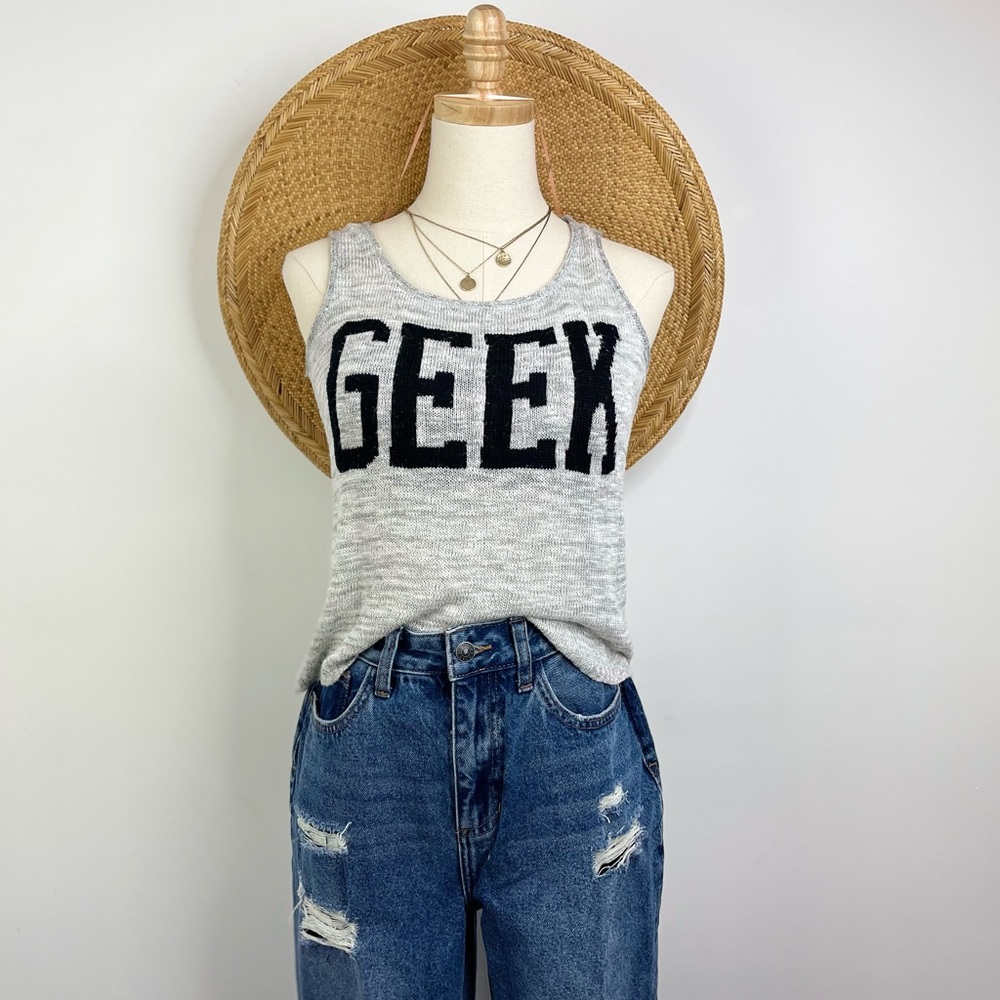 Say What Geek Knit Tank Top